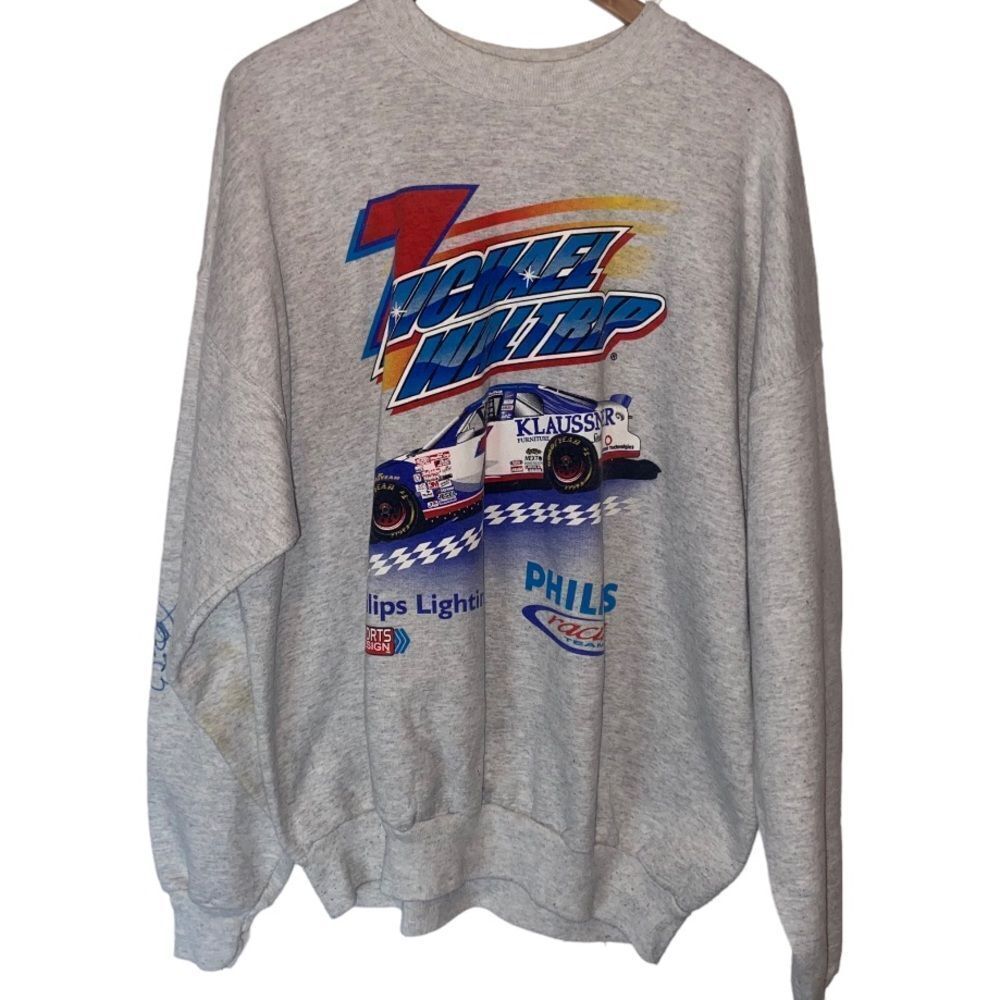 Vintage Nascar Racing Sign Crewneck - has flaws